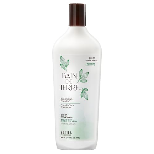 Bain de Terre Balancing Shampoo - Gentle Cleansing, Color-Safe, Argan & Monoi Oils - 13.5 Fl Oz