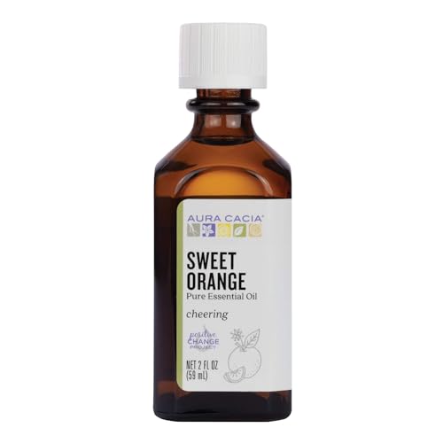 Aura Cacia Sweet Orange Essential Oil - Uplifting Citrus Aroma, USA Sourced - 2 fl. oz.