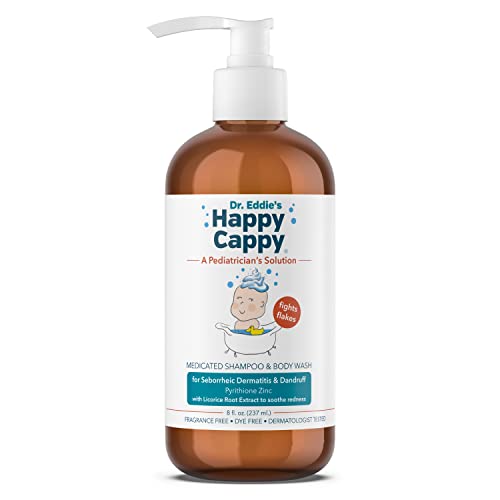 Happy Cappy Kids Shampoo & Body Wash - Relieves Dandruff & Redness, Dermatologist Tested - 8 Fl Oz