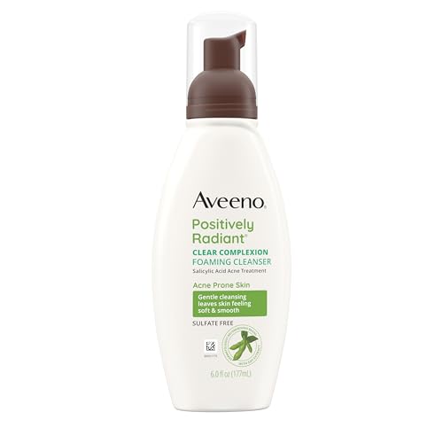 Aveeno Facial Cleanser - Acne Treatment with Soy Extract & Salicylic Acid, 6 fl. oz