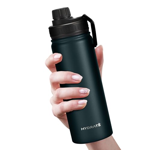 Hydrate Insulated Water Bottle - 24-Hour Cold, 12-Hour Hot, BPA-Free, 17oz with Handle