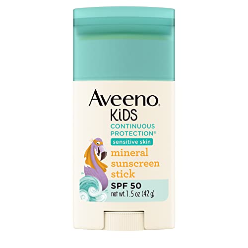 Aveeno Kids Sunscreen Stick - SPF 50 for Sensitive Skin, Water-Resistant, 1.5oz