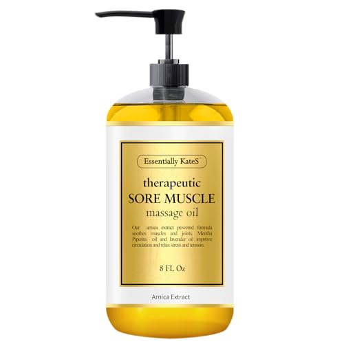 Essentially KateS Sore Muscle Massage Oil - Alleviates Aches, Natural Ingredients - 8 Fl Oz