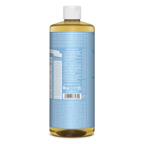 Dr. Bronner's Pure-Castile Liquid Soap - Organic Oils, No Added Fragrance, 32oz, 2-Pack