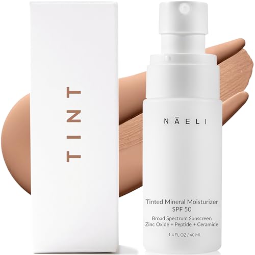 NAELI Tinted Moisturizer SPF 50 - Anti-Aging, Hydrating Zinc Oxide & Ceramides - 1.4 oz