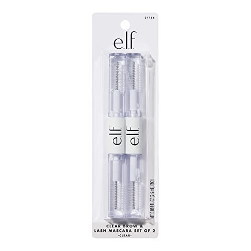 e.l.f. Clear Lash & Brow Mascara 2-Pack - Defines & Nourishes, Vegan & Cruelty-Free - 2 x 0.23oz