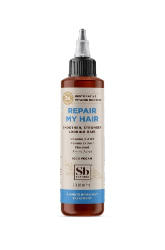 Soapbox Hair Treatment - Restores Shine & Strength, Vitamins E & B5, Repairing Formula - 5oz