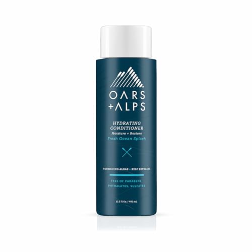 Oars + Alps Hydrating Conditioner - Nourishing Kelp & Algae Extracts, Alcohol-Free - 13.5oz