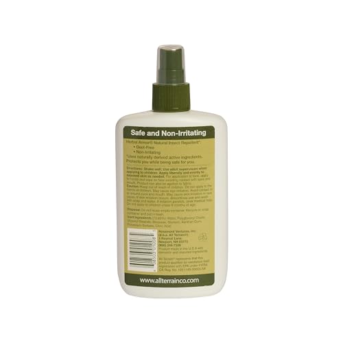 Herbal Armor DEET-Free Bug Spray - Plant-Based Protection for Family & Pets, 8oz Value Size