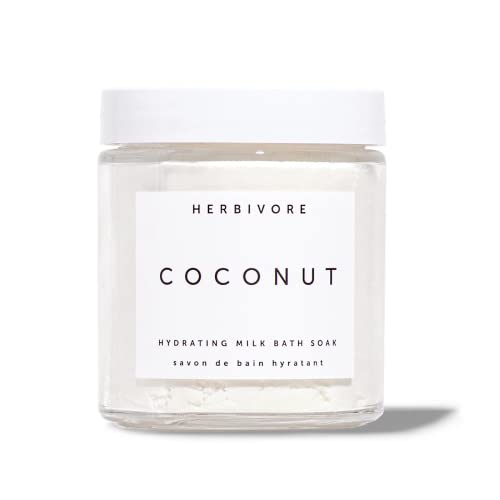 HERBIVORE Coconut Milk Bath Soak - Hydrating, Soothing Vanilla Coconut Scent - 8 oz