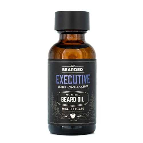 Live Bearded Beard Oil - Nourishing Jojoba for Hydration, Cedar & Vanilla Scent - 1 fl oz