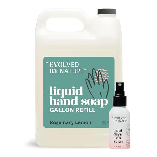 Evolved By Nature Hand Soap Refill - Hydrating Rosemary Lemon, 99% Naturally Derived - 128 Oz