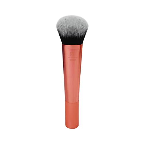 Real Techniques InstaPop Face Brush - Flawless Coverage, Vegan & Cruelty-Free - Orange