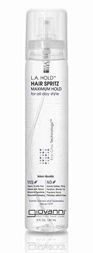 GIOVANNI L.A. Hold Hair Spritz - Maximum Hold, Lightweight, Color Safe, Vegan - 5 oz (Pack of 3)