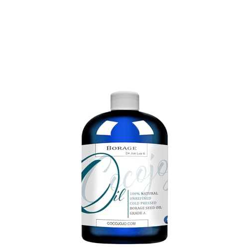 Dr Joe Lab Borage Seed Oil - High GLA for Skin, Hair & Nails, Pure Cold Pressed - 8oz