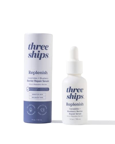 Three Ships Face Serum - Hydrating Blueberry & Ceramides for Moisture Repair - 30 ML