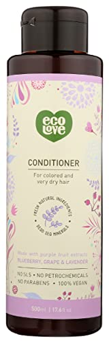 Ecolove Conditioner - Nourishing with Blueberry & Lavender, 95% Natural Ingredients - 17.6oz