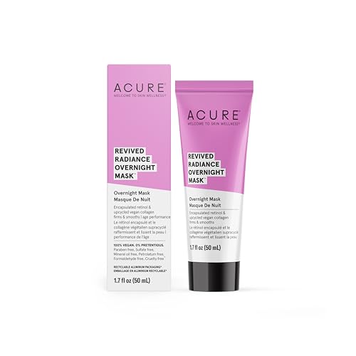 Acure Revived Radiance Overnight Face Mask - Reduces Fine Lines & Restores Skin Glow - 1.7oz