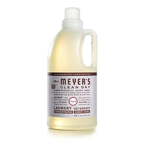 Mrs. Meyer's Liquid Laundry Detergent - Gentle Plant-Powered Cleaning, Lavender Scent - 64 oz