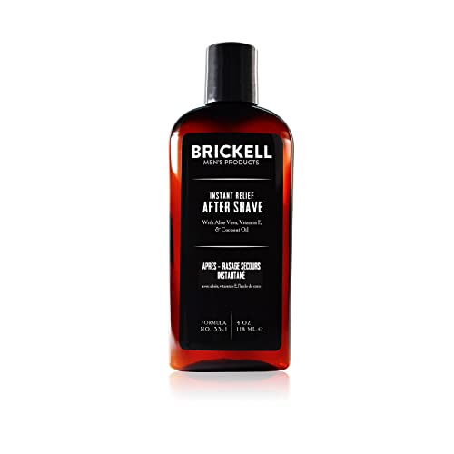 Brickell Men's Aftershave - Soothes Razor Burn, Hydrates Skin, Natural Ingredients - 4oz