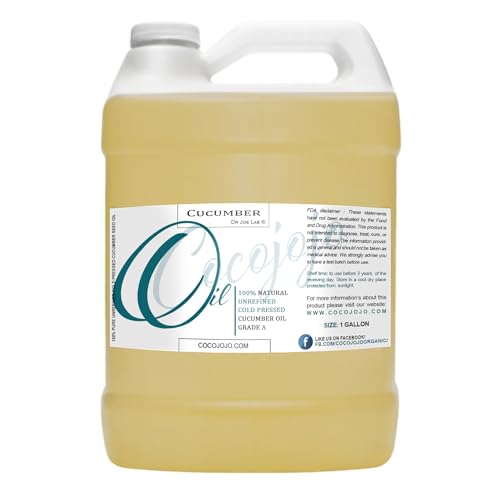 Dr Joe Lab Cucumber Seed Oil - 100% Pure, Nourishing for Skin, Hair, Face, Beard - 1 Gallon