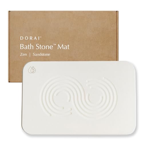 Dorai Home Bath Stone Mat - Moisture-Absorbing, Non-Slip Design, Quick-Dry - 23.6"x15.4"