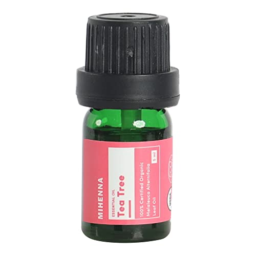 Mihenna Tea Tree Essential Oil - 100% USDA Organic, Therapeutic Grade, Multi-Purpose - 5ml