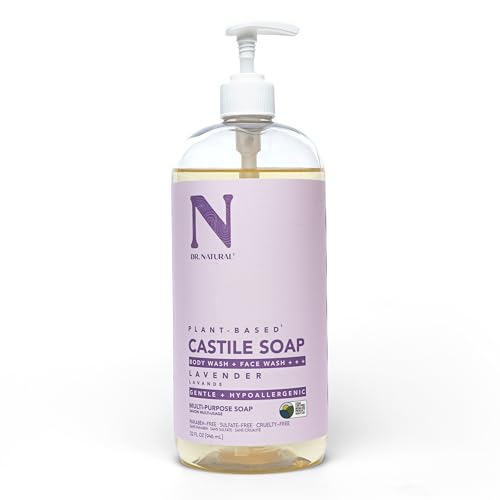 Dr. Natural Castile Liquid Soap - Deep Moisturizing, USDA Biobased, Lavender - 32oz