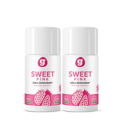 Growing Basics Sweet Pink Deodorant - Non-Toxic, Aluminum-Free, 24-Hour Odor Protection - Set of 2