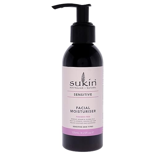 Sukin Sensitive Facial Moisturiser - Intense Hydration, Quick Absorption - 4.23oz