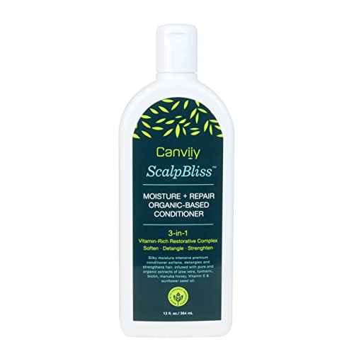 Canviiy ScalpBliss Moisture + Repair Conditioner - Vitamin-Rich, Natural Botanicals - 12 Fl Oz