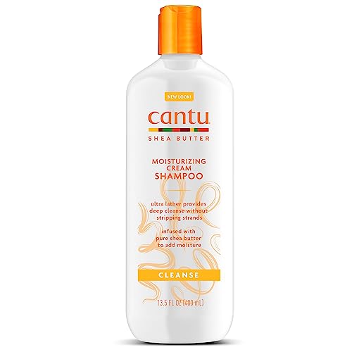 Cantu Moisturizing Cream Shampoo - Deep Cleanse & Strengthen with Shea Butter - 13.5 fl oz