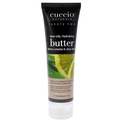 Cuccio Naturale Body Cream - Deep Hydration, Natural Ingredients, White Limetta & Aloe Vera - 4 Oz