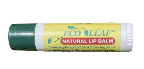 EcoLeaf Natural Lip Balm - Moisturizes Dry & Chapped Lips, Lavender & Peppermint - 0.15oz