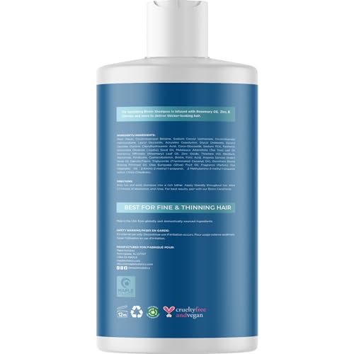 Volumizing Biotin Hair Regrowth Shampoo - Nourishes Thin Hair with Rosemary & Coconut Oil - 12oz