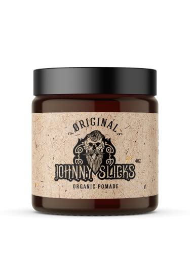 Johnny Slicks Hair Pomade - Promotes Healthy Growth, Hydrates Skin - Original Scent, 4oz