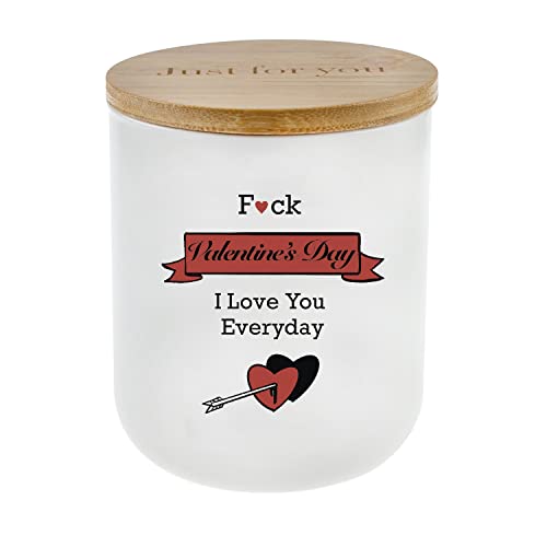 Valentine's Day Candle - 100% Natural Soy Wax, Handmade Ceramic Jar, Vanilla Coconut - 11.5oz