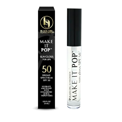 BLACK GIRL SUNSCREEN - SPF 50 Gloss for Hydrated Lips, Inclusive Beauty - Make It Pop