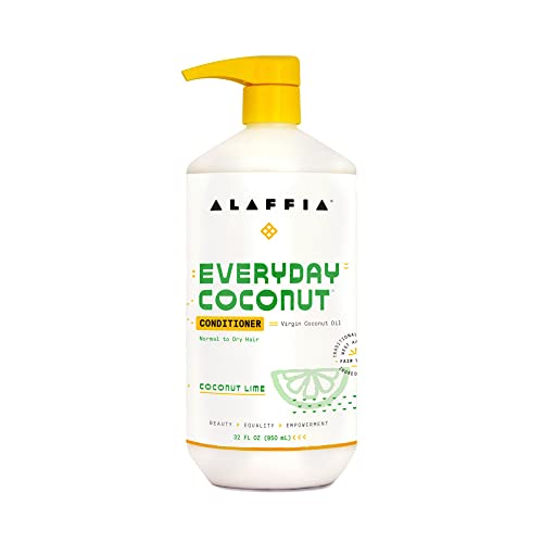 Alaffia Coconut Lime Conditioner - Moisturizing Ginger & Fair-Trade Coconut Oil - 32 Fl Oz