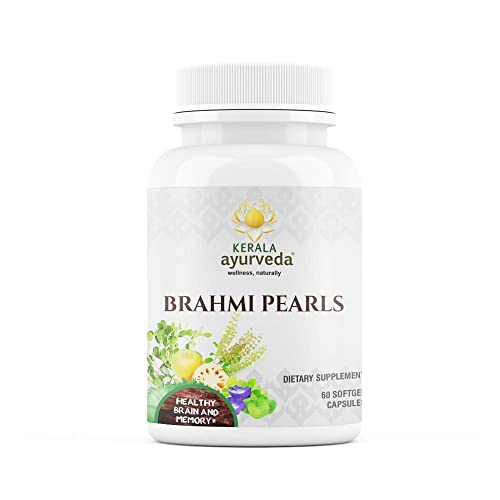 Kerala Ayurveda Brahmi Pearls - Supports Memory & Focus, Ayurvedic Brain Boost - 60 Tablets