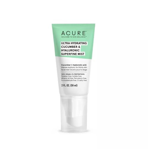 Acure Body Scrub - Intense Hydration with Cucumber & Hyaluronic Acid - Vegan, 2 Fl Oz