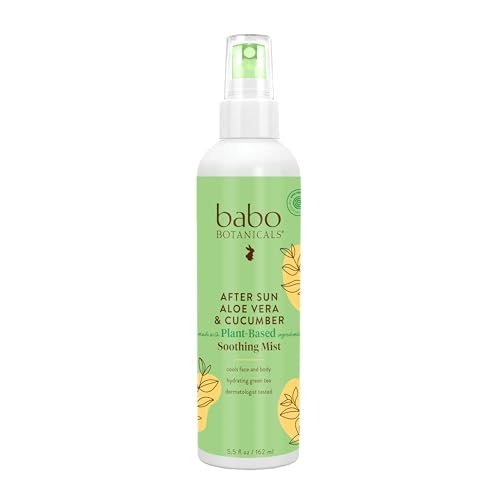 Babo Botanicals After Sun Mist - Hydrating Aloe & Cucumber for Sensitive Skin - 8oz