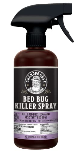 Grandpa Gus's Bed Bug Killer Spray - Plant-Based Actives, Safe for Kids & Pets - 16 fl oz