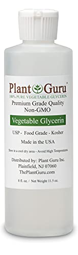 Plant Guru Vegetable Glycerin - Pure Moisturizer for Skin & Hair, USP Food Grade - 8oz