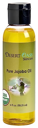 Desert Oasis Organic Jojoba Oil - Nourishing for Skin, Hair, and Nails, USDA Certified - 4 fl oz