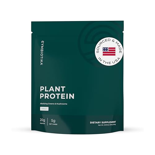 CYMBIOTIKA Protein Powder - Supports Energy, Recovery & Gut Health, Low Carb, Vegan - Vanilla, 2 lb