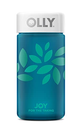 OLLY Joy Jar Gift - Refillable Glass Vitamin Container, Holds 120 Gummies - Limited Edition