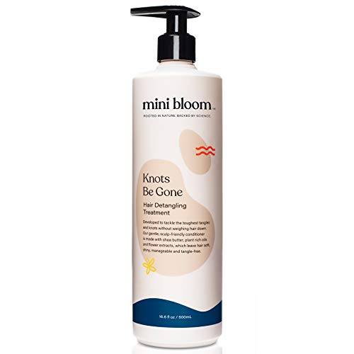 Mini Bloom Hair Detangler - Gentle Knot Relief, Nourishing Shea Butter & Flower Extracts - 16.6oz