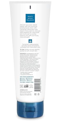 Andalou Naturals CannaCell Body Lotion - Nourishing, Antioxidant-Rich, Vegan - 8 oz