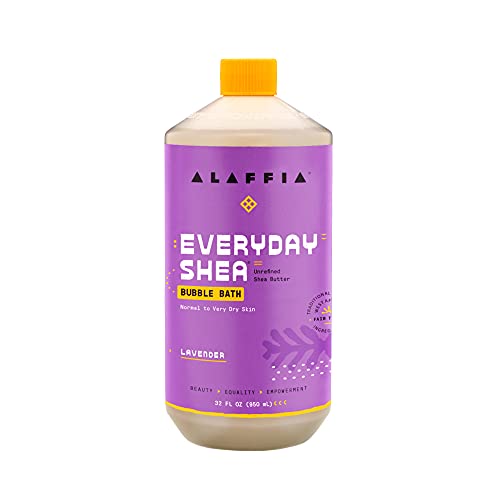 Alaffia Shea Bubble Bath - Deep Relaxation, Fair Trade Shea Butter, Lavender - 32 Fl Oz